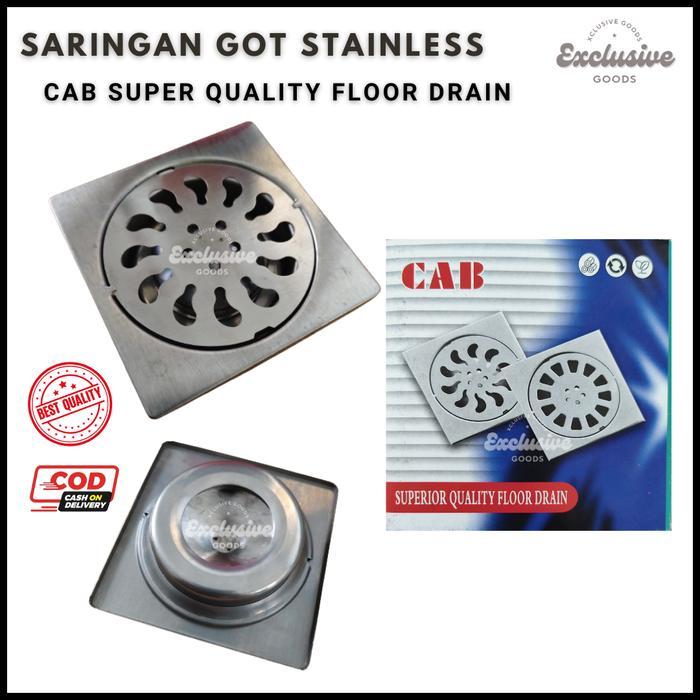 [XGoods] Saringan Got Kamar Mandi Stainless steel / Floor Drain Stainless Merk CAB / Afur Kamar