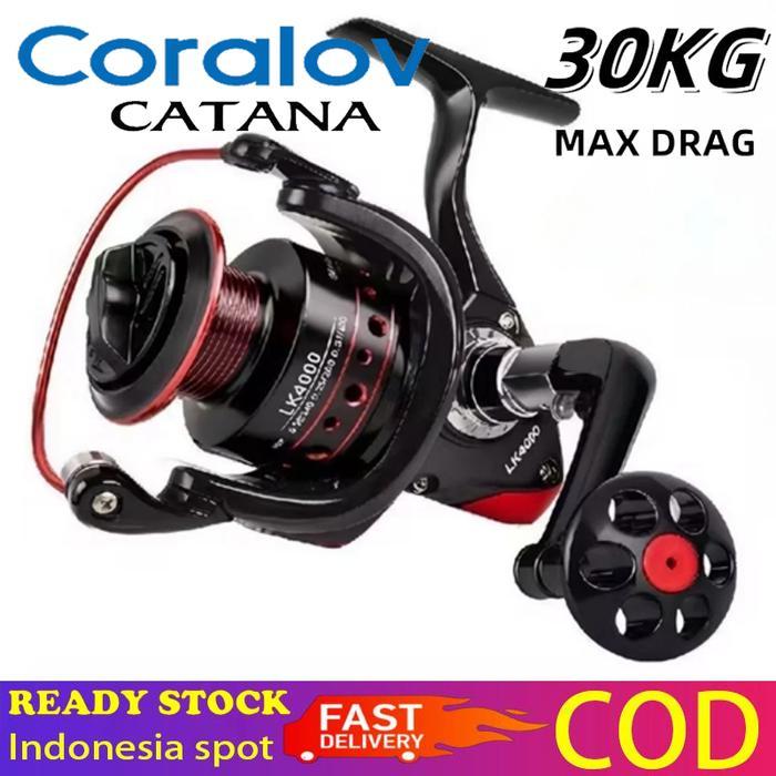 Coralov Reel Pancing Metal LK2000 - 7000 30 Kg Reel Pancing Tarikan Full Besi Murah Kuat Reel Ryobi