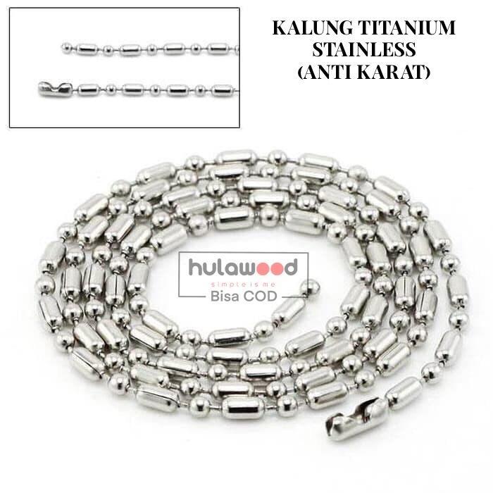 Kalung Rantai Pendant / Kalung MCI Titanium Stainless Biji Lada Biji Bambu Anti Karat Pria Wanita