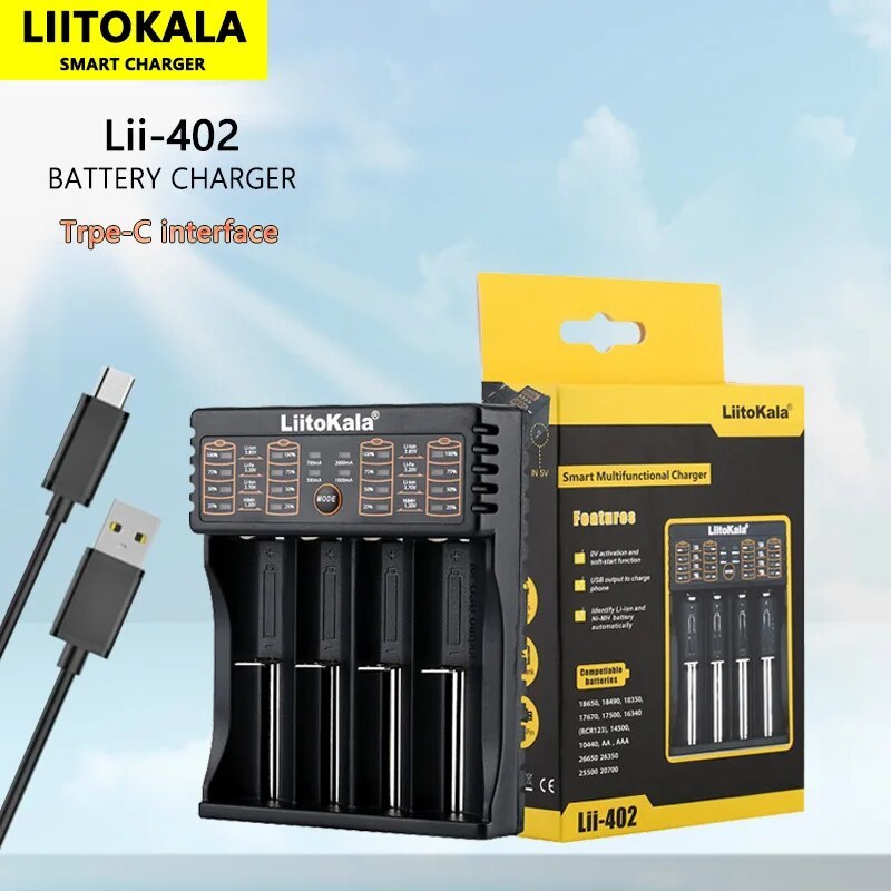 LiitoKala Lii-500 Lii-PD4 Lii-PD2 Lii-S2 Lii-S4 Lii-402 Lii-M4 Lii-M4S Battery Charger 18650 26650