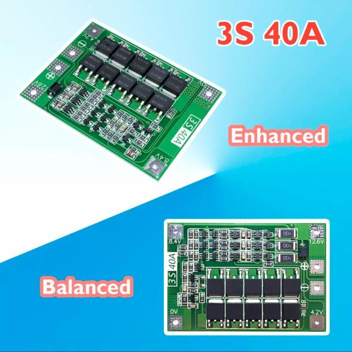 TERLARIS BMS 3S 40A 12.6V 18650 Li-ion Lithium Battery BMS Balanced SALE