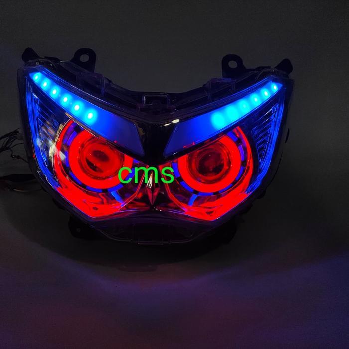 Terbagus Kedok Lampu Depan Projie Angel Eye Yamaha Nmax 155 Old Terlaris