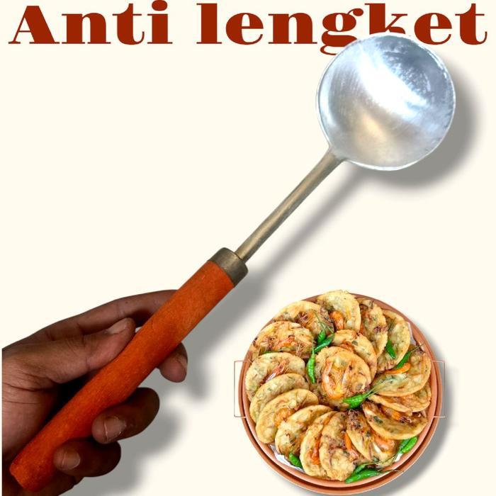 Irus Bakwan Anti Lengket Irus Ote ote Gagang Kayu Cetakan bakwan