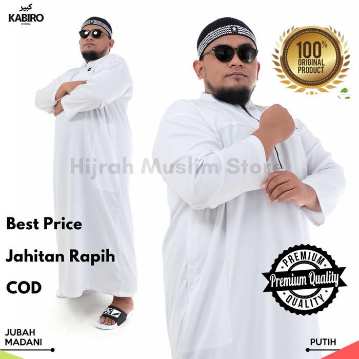 MURAH  Baju Gamis Jubah Pria Katun Haramain Big Size Jumbo Pria COD
