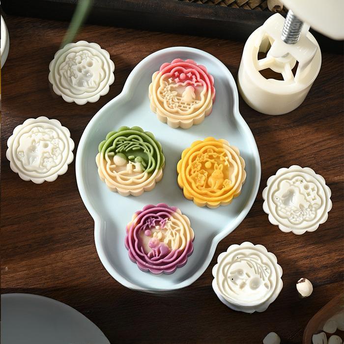 Ready Cetakan Kue Bulan 50Gr/Cetakan Mooncake 50Gr/ Mooncake Mold 50Gr Cetakan Kue Cetakan Kue Soes