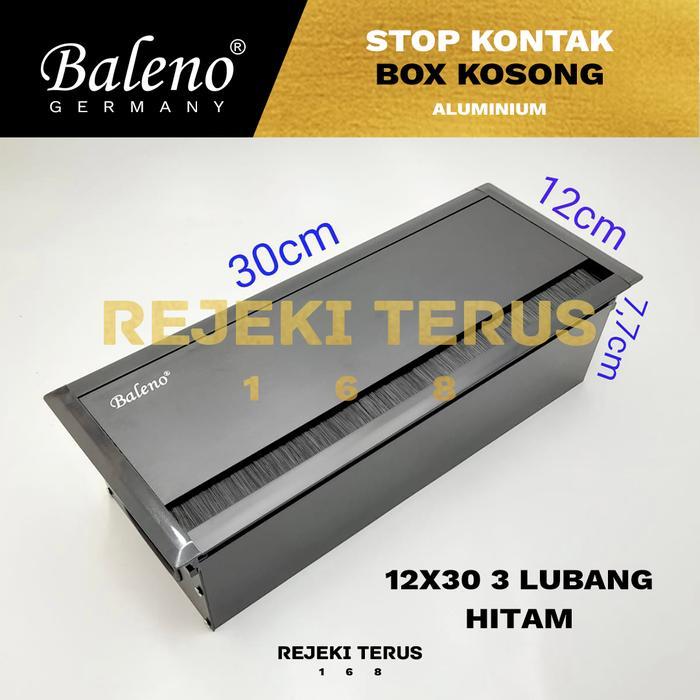 Tutup Stop Kontak Meja Box Colokan Tempat Listrik Tanam Lubang Kabel 12X30 Cm 3 Lubang