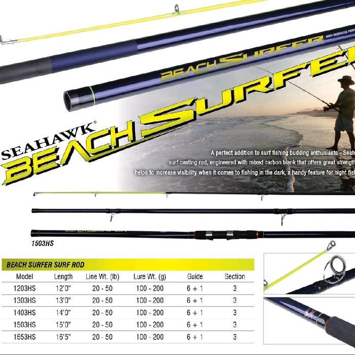 Joran Seahawk BEACH SURFER Pasiran Rock Fish 3 Section Free Packing