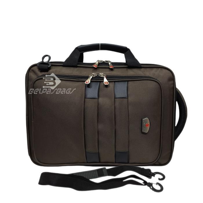 Tas Selempang Minimalis Tas Kantor Pria/ Tas Laptop Selempang Multi Fungsi 3 In1 Polo Ace