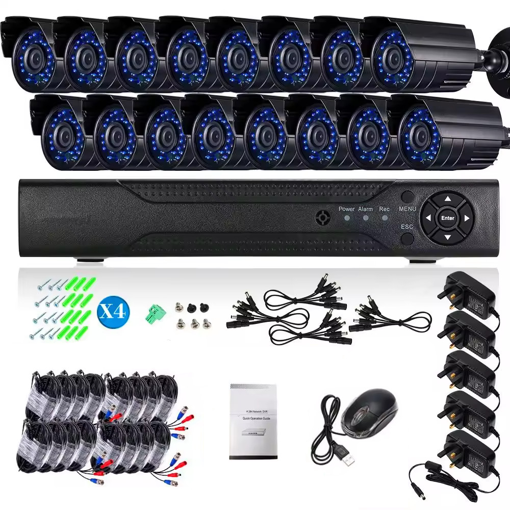 Surveillance Security System 16 Channel Standalone H.264 DVR 16pcs CCTV Day/Night Camera