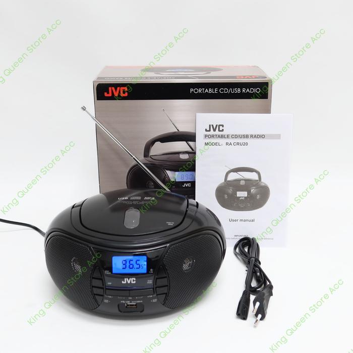 Boombox JVC RA-CRU20 Portable CD Player And Radio JVC RA CRU20 Black