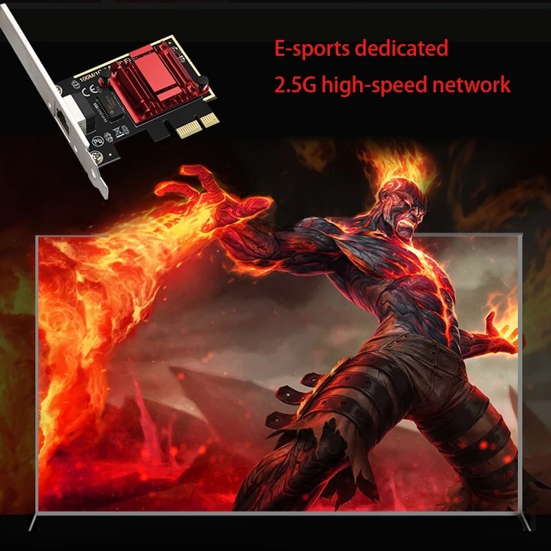 2.5G PCI-E Network Card RTL8125B Chip Gigabit Ethernet PCI Express Network Card 10/100/2500Mbps