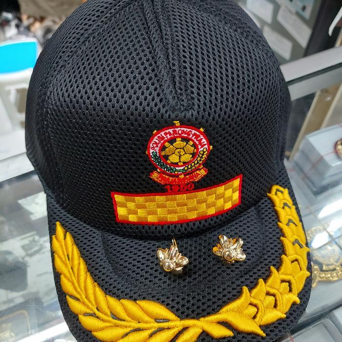 Topi Pol Pp Hitam 3D 4A #Gratisongkir