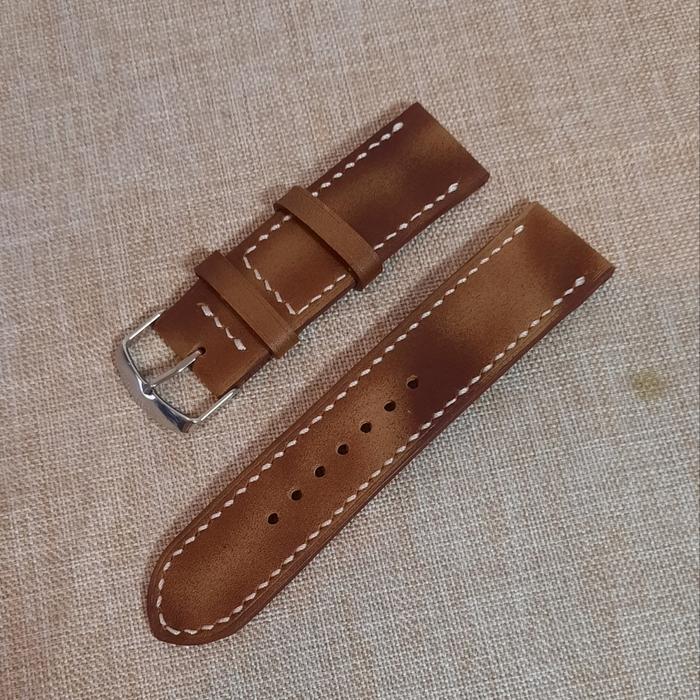 TERMURAH 22mm, 24mm Tali Jam Kulit Asli Custom Handmade Vintage READY STOCK