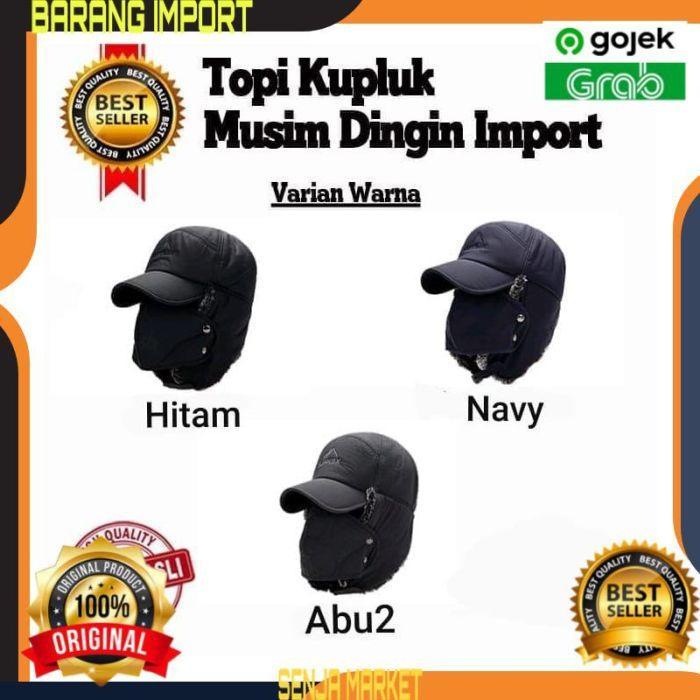 Topi Kupluk Musim Dingin Winter Hat Beanie Salju Outdoor Pria Wanita Cowok #Gratisongkir