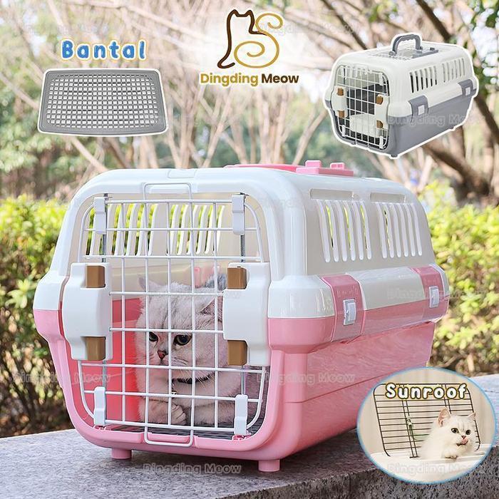 Pet Carrier Pet Cargo Kucing Jumbo Dapat Membuka Sunroof Tas Cargo Kucing Anjing