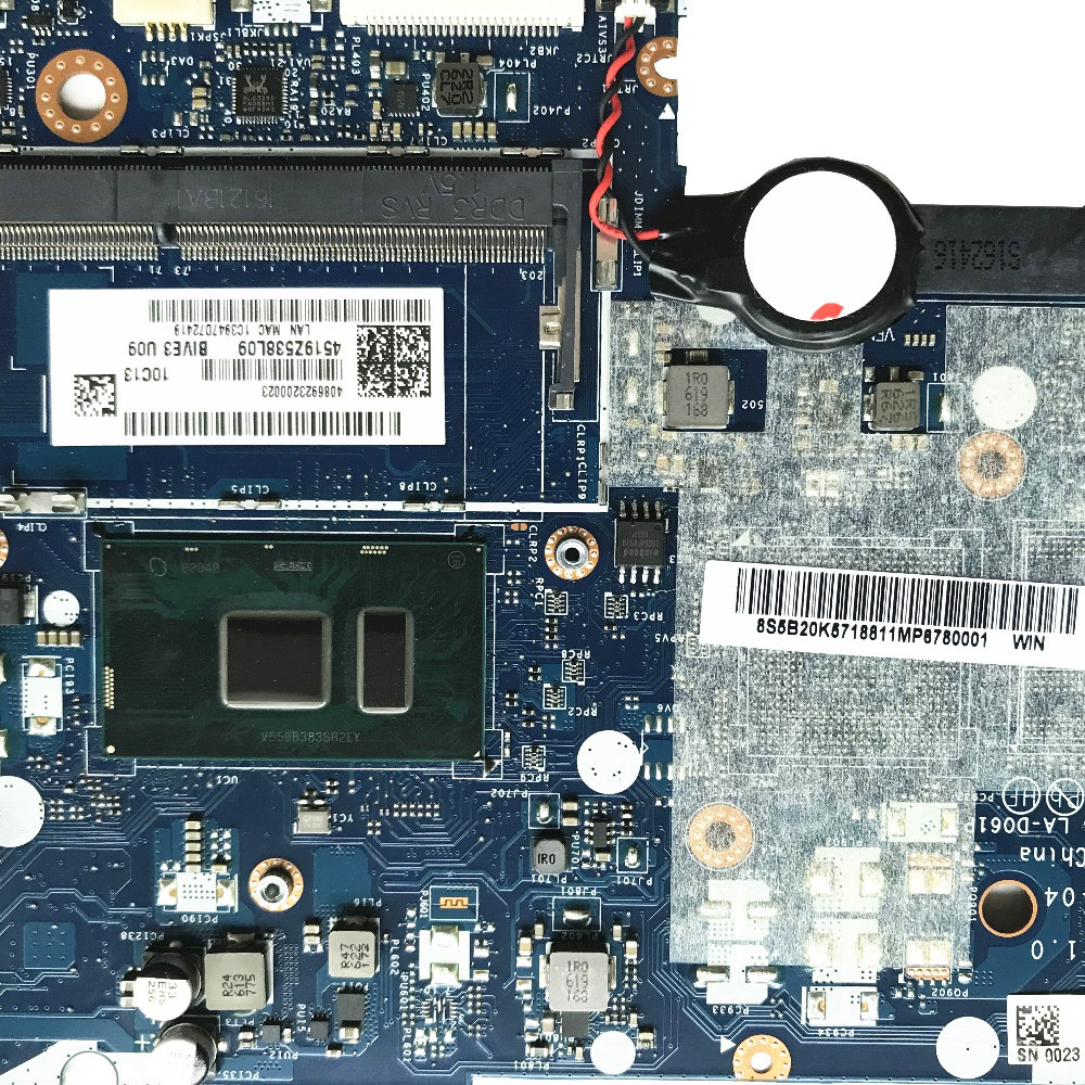 For Lenovo E31-80 Laptop Motherboard I3-6100U I5-6200U I7-6500U CPU 5B20K57242 5B20K57188 5B20K57224