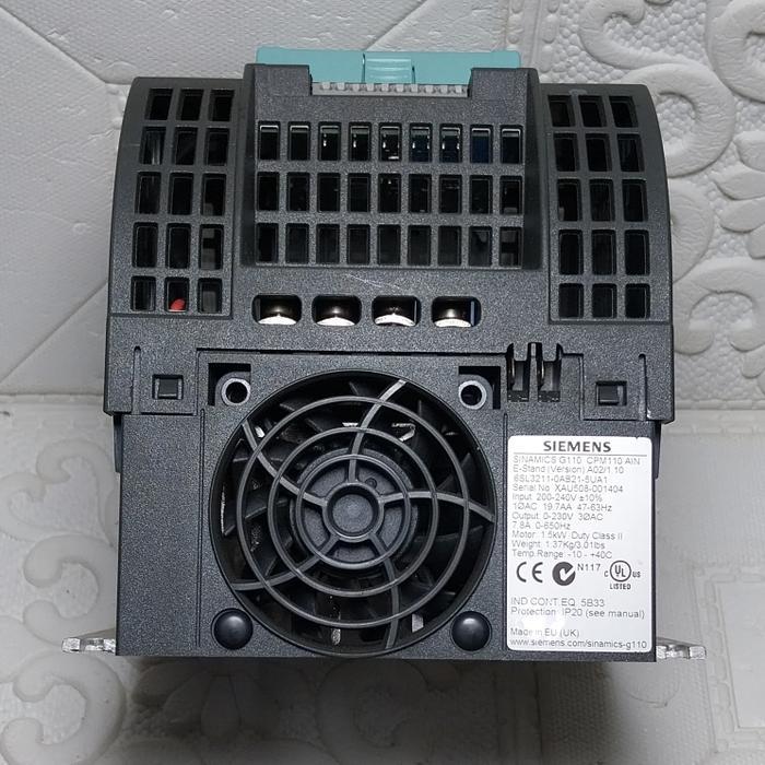 Inverter Siemens G110 / Sinamics G110 / CPM110 AIN / 1.5kw. 1phase 220