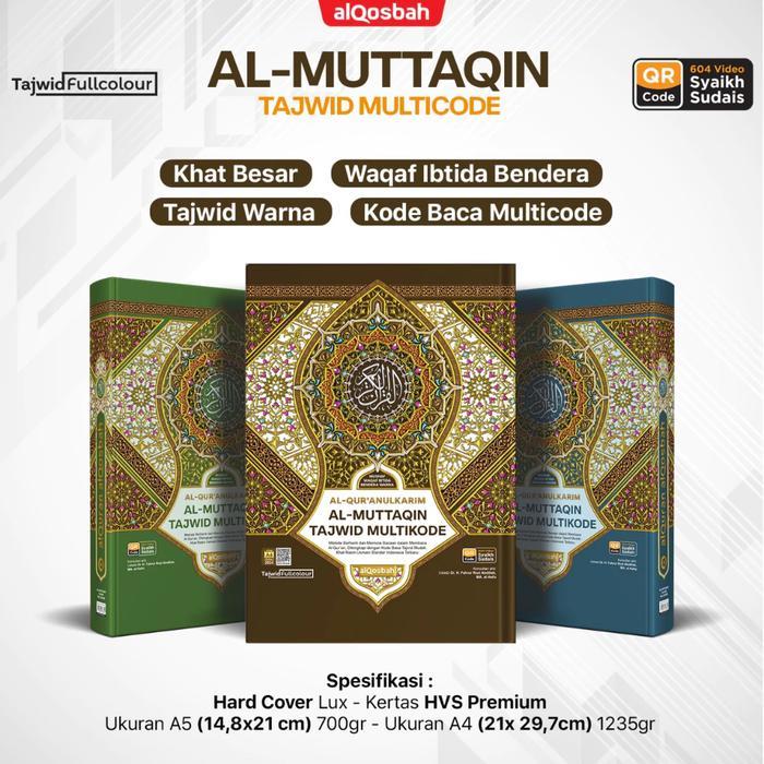Al-Quran Al-Muttaqin Waqaf Ibtida Besar A4 Hc Nonterjemah Waqaf Ibtida Populer