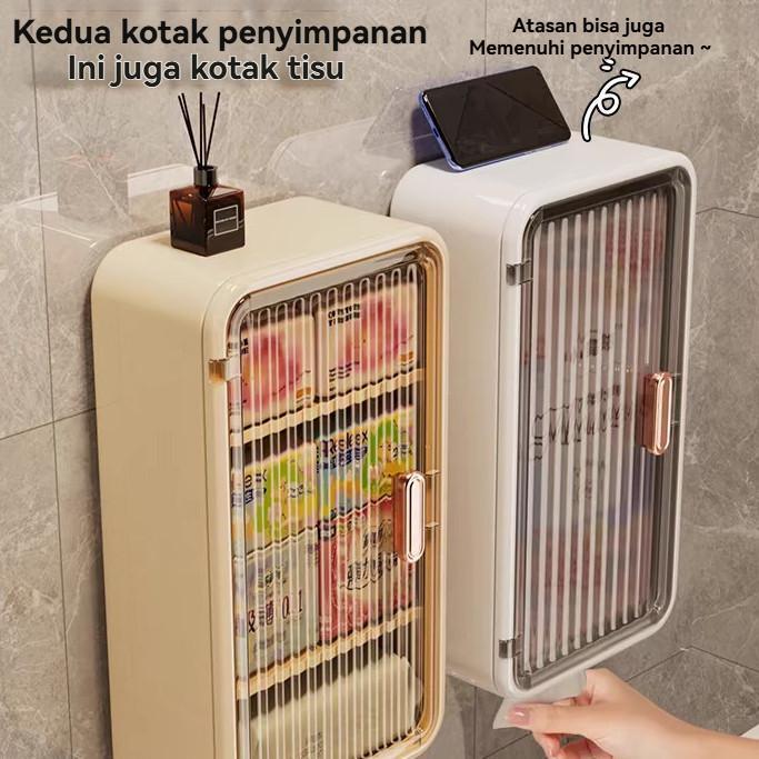 Lemari Plastik Kamar Mandi Dinding Aesthetic Lemari Kamar Mandi Tempel Wall Mounted Storage Box