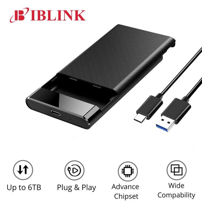 Terlaris HDD SSD Casing / Enclosure 2.5" USB-C to USB3.0 /HDD SSD Casing TYPE-C HITAM SALE