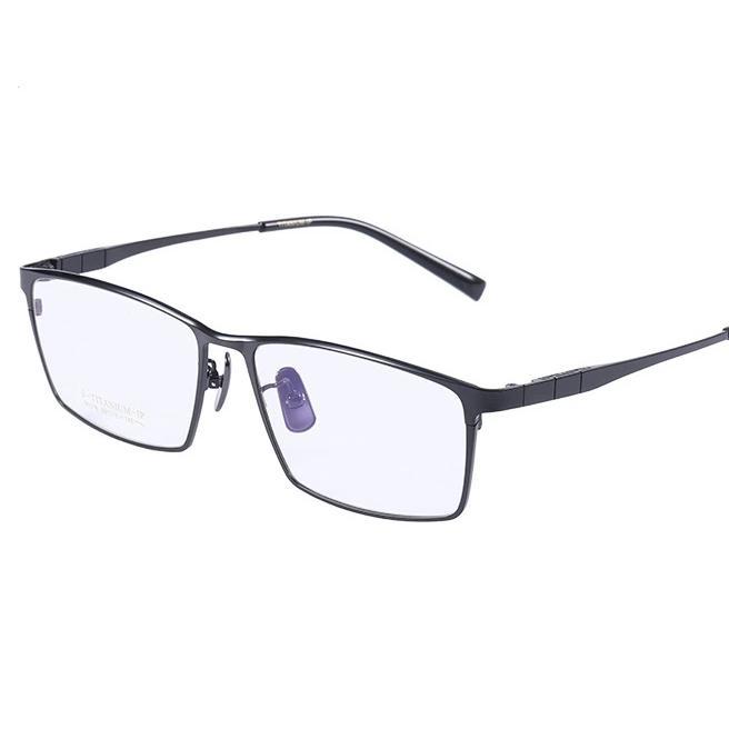 FF192 Full Frame Kacamata Pria XXL per PALING LEBAR Lensa 59 Minus Black Titanium Eyewear Glasses