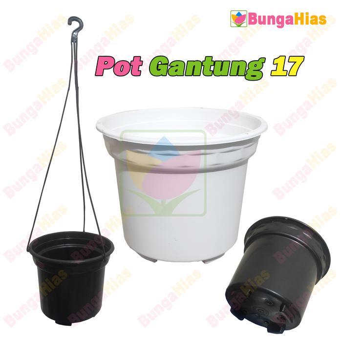 GANTUNG 17 BIASA Pot Gantungan Tanaman Bunga Hias Plastik