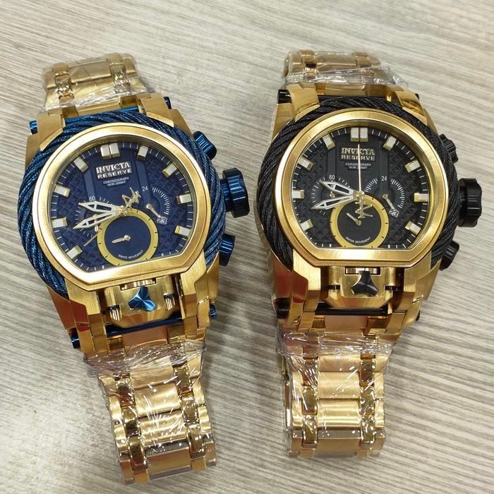 (Jual-1225) Jam Tangan Pria INVICTA Bolt Zeus Stainless Gold Premium