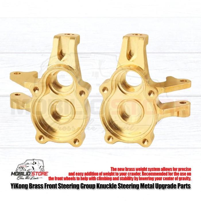 TERBARU Upgrade Metal Brass Front Steering Knuckle for YiKong YK4102 YK4082 TERBARU