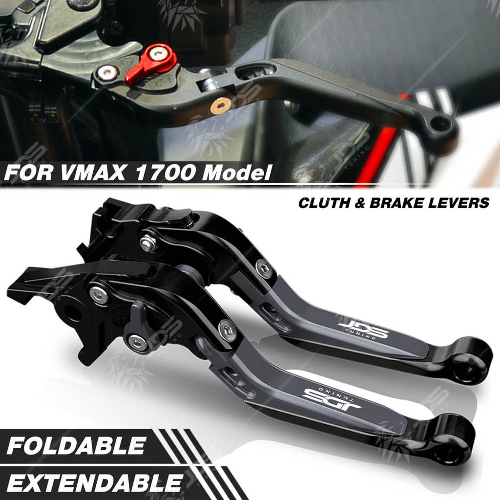 For Yamaha VMAX 1700 VMAX1700 Clutch Lever Brake Lever Set Foldable Adjustable Handle Levers