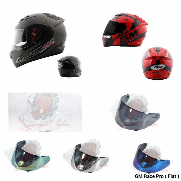 Kaca helm Flat / Datar GM Race Pro Flat Visor GM Race Pro
