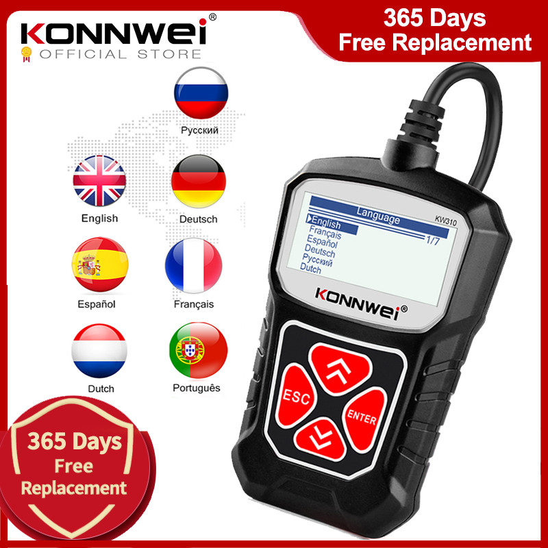 PROMO   KONNWEI KW310 Obd2 Scanner for Auto Obd 2 Car Diagnostic Tool 2024 Automotive Scanner Car To