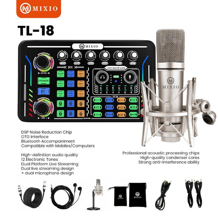 MIXIO TL-18 48V PAKET Soundcard Mikrofon Live Streaming Premium Series Soundcard
