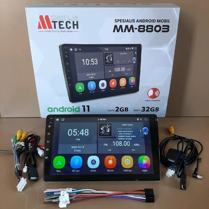 Head Unit Android Mtech 8803 Android 9" Mtech Voice Command Ram 2/32Gb
