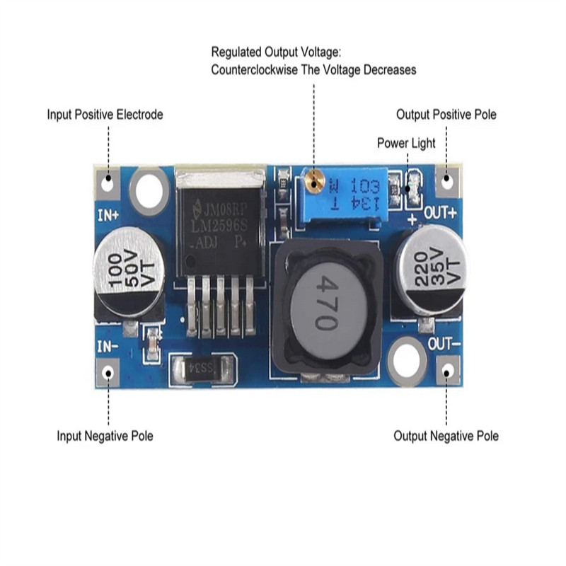 5/10PCS LM2596 DC-DC Buck Converter Voltage Regulator 3.2V-46V to 1.25V-35V Buck Converter Power