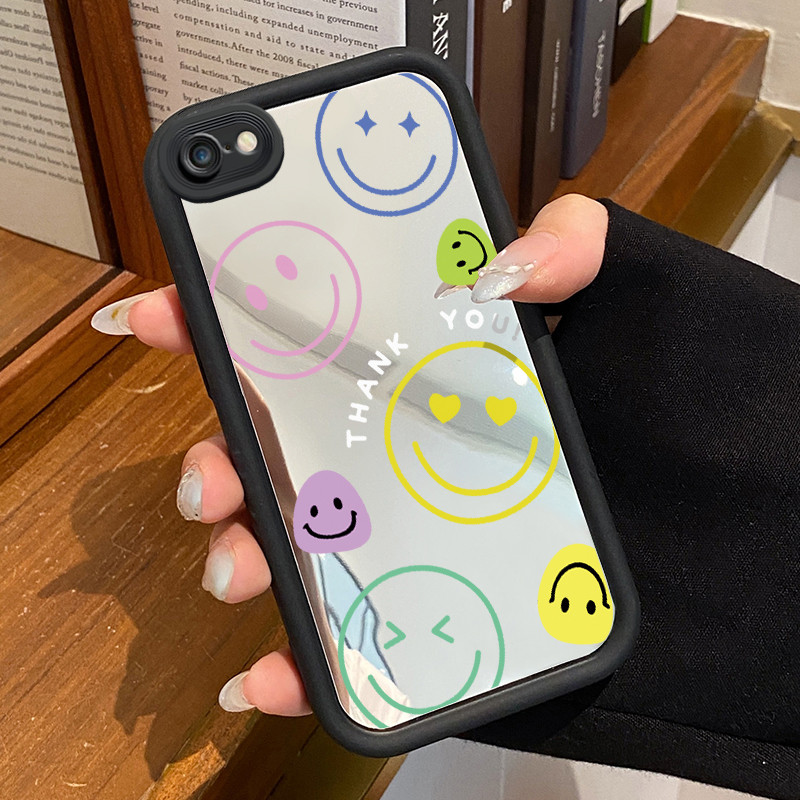 Casing Hp iPhone 6 Plus 6s Plus 7 Plus 8 Plus SE 2020 X Xr Xs Max Case Casing Kematian Smile Emoji T
