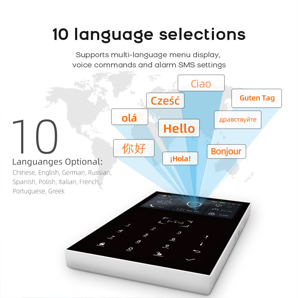 Tuya Wireless GSM Smart Home Security Protection Alarm System Home Automation Security System Suppor