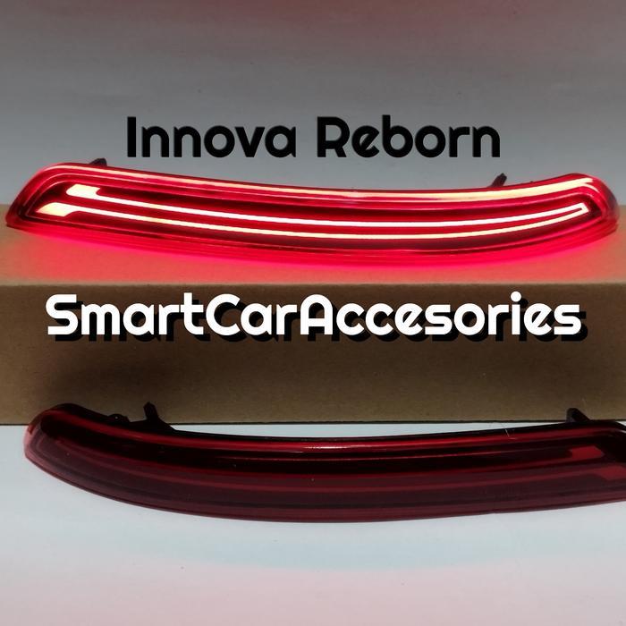 TERMURAH LAMPU REFLEKTOR BEMPER BUMPER BELAKANG LED INNOVA REBORN RUNNING SMOKE