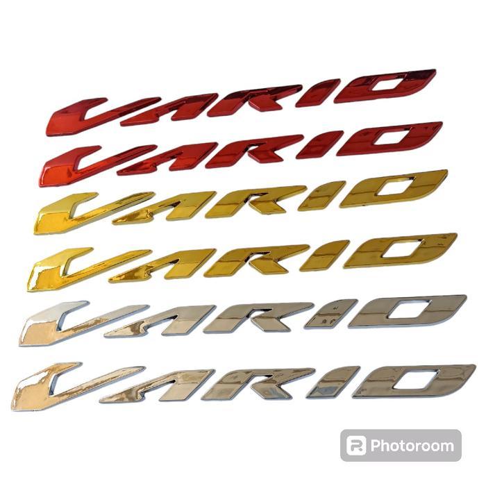 EMBLEM LOGO TOMBUL VARIO 150 NEW SILVER GOLD MERAH / LOGO TIMBUL VARIO 150 NEW SILVER GOLD MERAH