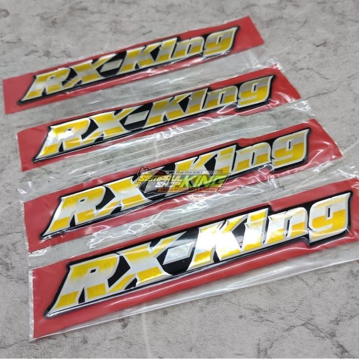 STIKER LOGO EMBLEM TANGKI RX KING 2001 2002 ORIGINAL LOSPAK MOTORCYCLE