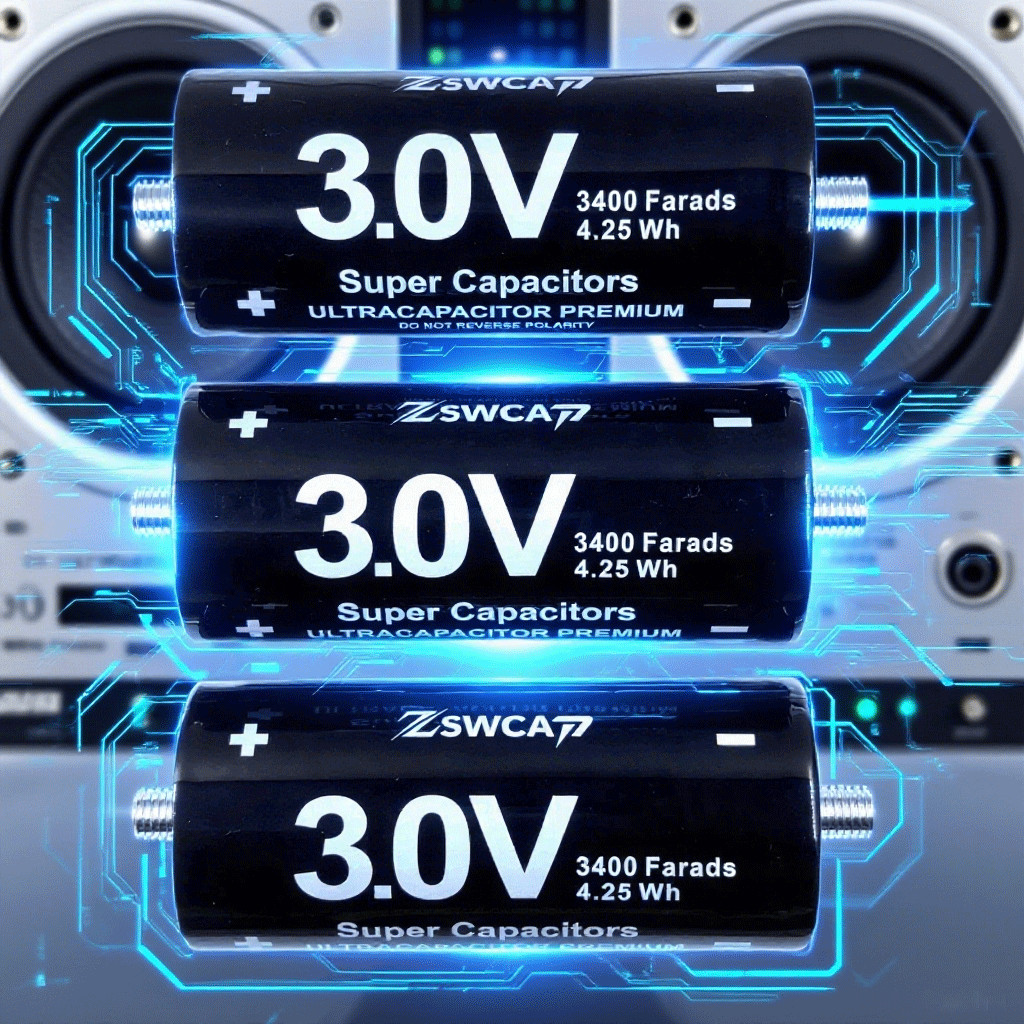 Capacitor Super 3V 3000F 3400F Banco Farad Alta Corrente Partida Baixa Resistncia Aplicaes