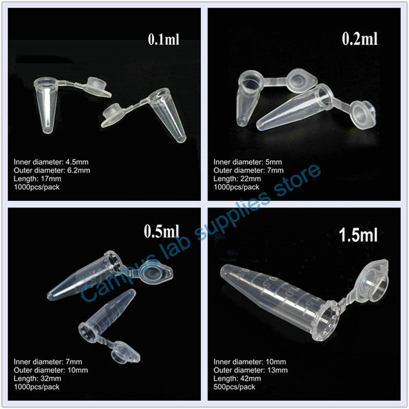 Plastic Centrifuge Tube Laboratory EP Test Tube 0.1/0.2/0.5/1.5/2/5/7/10/15ml PCR Tube for Virus