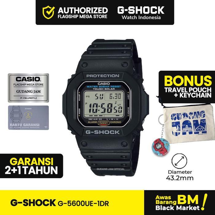 TERMURAH GShock G-5600UE-1DR G-5600UE G-5600 G5600UE G 5600UE Wateroof Watches Kaca Stainless READY