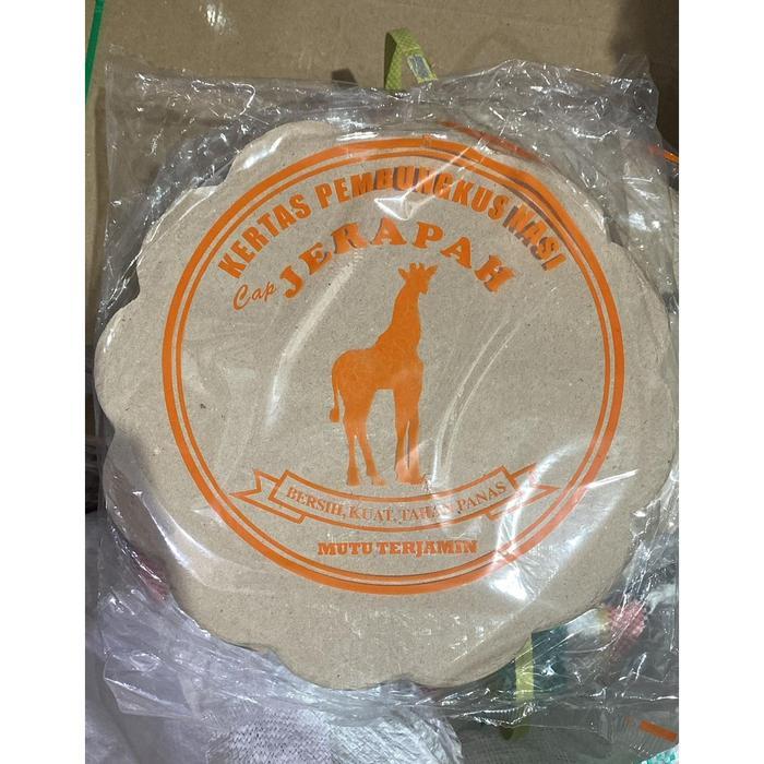 Kertas Minyak Beruang 28X38 Cm 200 Lembar Coklat Kertas Nasi Bulat 25Cm