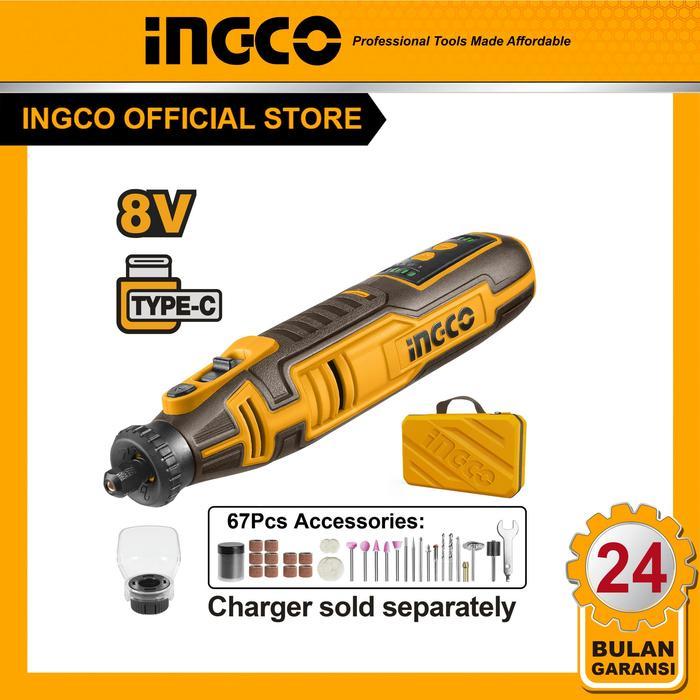 INGCO CMGLI0801 MINI DIE GRINDER 8V Li-Ion CORDLESS GRINDER 8V