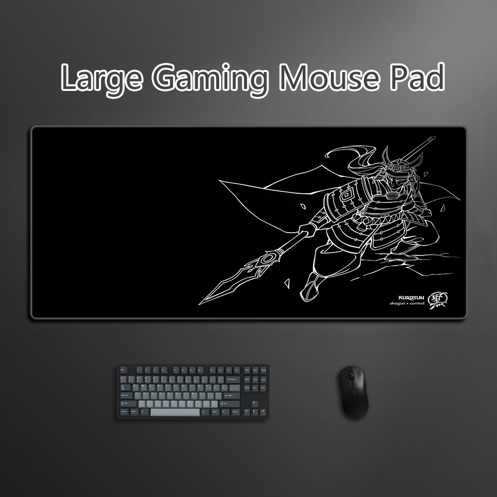 Kurosun Samurai Large Gaming Mouse Pad Ninja Mousepad Gamer Professional Shogun Game Mouse Mat XL