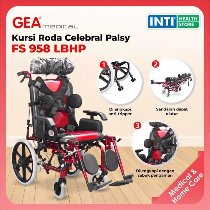 GEA | Kursi Roda Celebral Palsy FS 958 LBHP | Kursi Roda Kebutuhan Khusus Cerebral Palsy