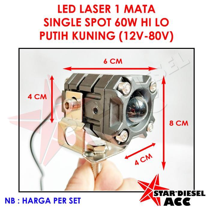 Mini Projie Led Laser Satu Mata Putih Kuning Hi Lo Super Terang Hjg 60