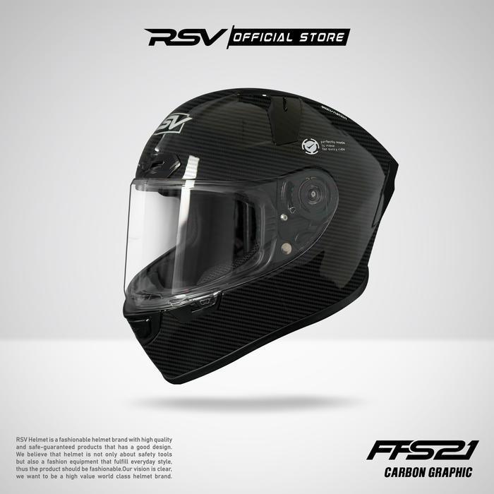 RSV HELM FFS21 MOTIF CARBON BLACK FULLFACE SINGLE VISOR