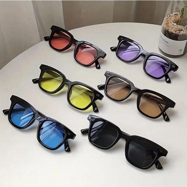 GF Kacamata Hitam Korea Fashion Kecil Permen Warna Kacamata Wanita Pria Fashion Small Candy Color