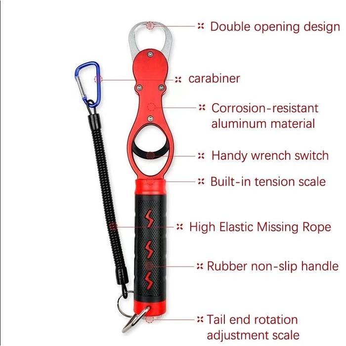 fish grip with scale / grip ikan timbangan / penjepit mulut ikan dengan timbangan /pegangan Ikan
